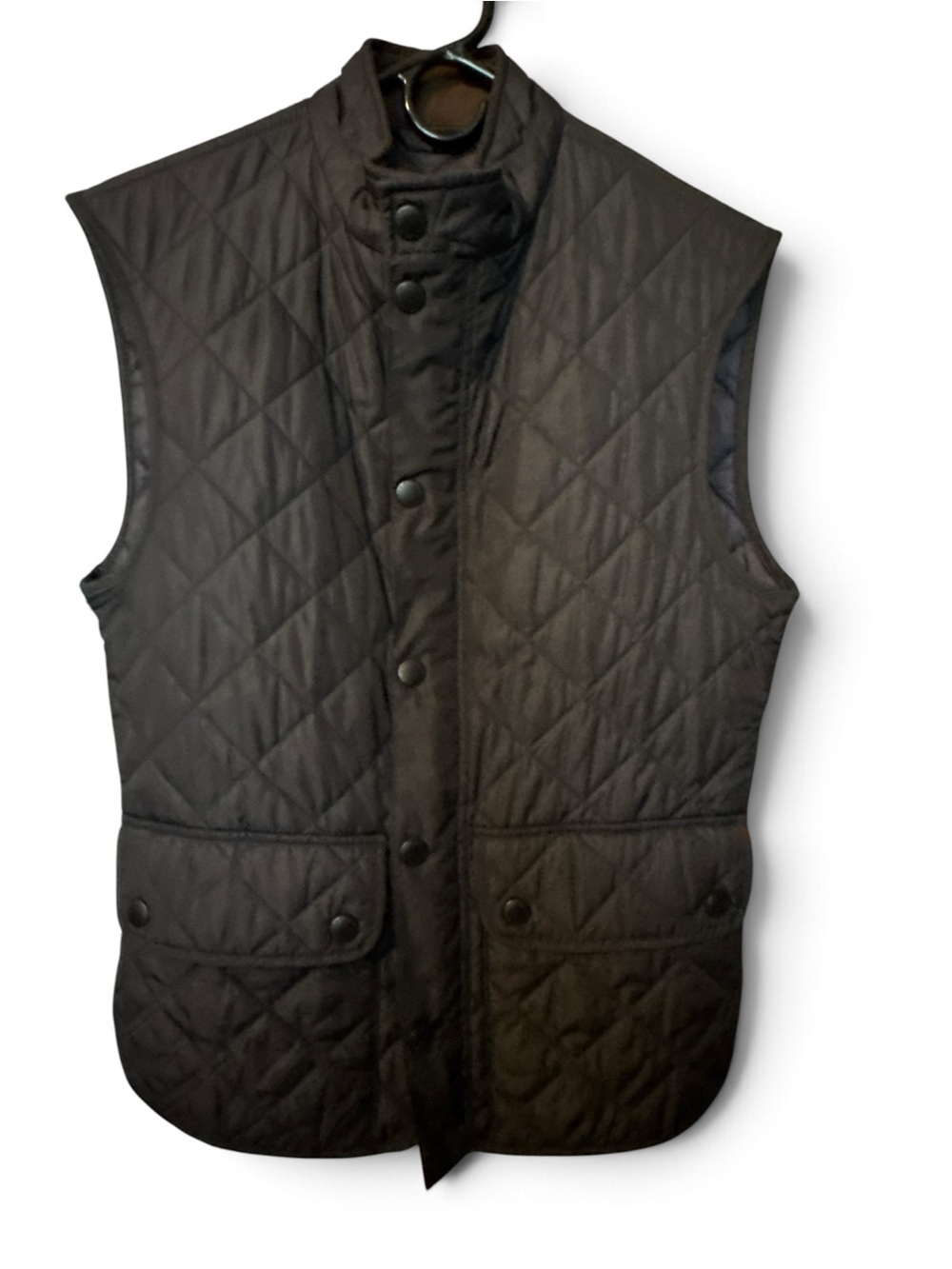 Barbour Black Quilted Vest Size Small